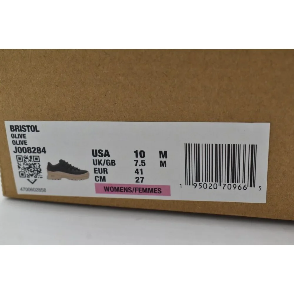 Merrell Womens Size 10 Bristol‎ Olive Green Leather Low Hiking Shoes